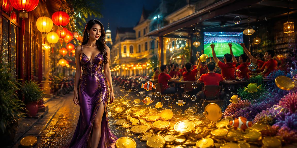 Cảnh chợ đêm Hà Nội với người dùng theo dõi kết quả cá cược trên điện thoại