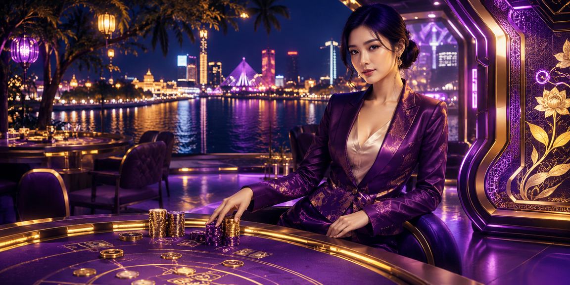 Người chơi trong trang phục áo dài tham gia bàn bài tại vùng sông Mekong