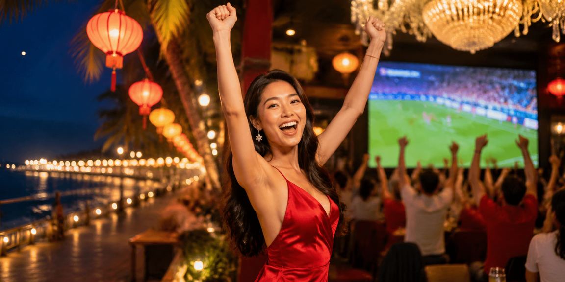 Chợ đêm Mũi Né với ánh đèn giải trí và không khí casino